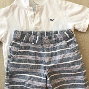 Boys stripe chambray short